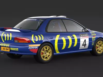 Subaru Impreza Sti Rally Car 3D model