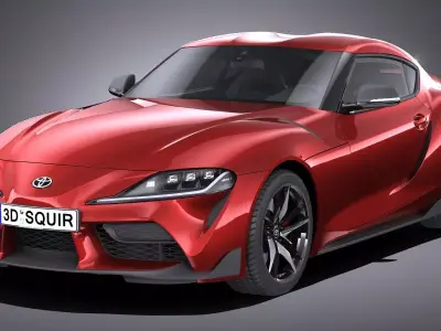 Toyota Supra 2020 LowPoly Low-poly 3D model