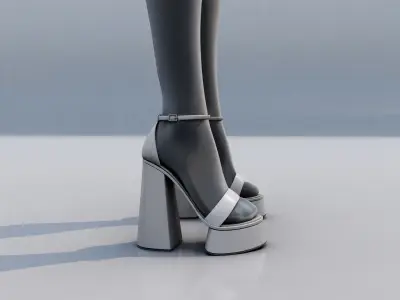 High Heels and Stockings  3D model