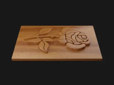 Rose Flower 3D Model 3D print model