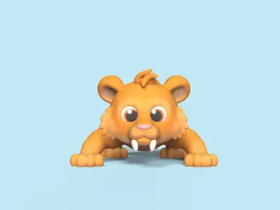 Saber Toothed Tiger 3D print model
