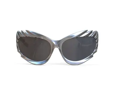 Balenciaga Spike Rectangle Sunglasses Low-poly 3D model