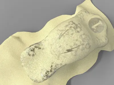 Car 8 covered with fabric Low-poly 3D model