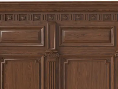 Wooden panel 03 01 3D model