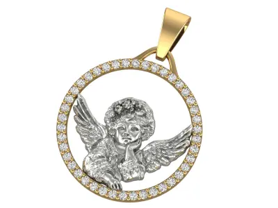 Angel Girl Necklace 3D print model