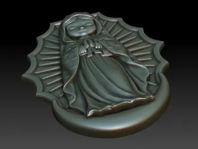 Virgin of Guadalupe 3 3D print model
