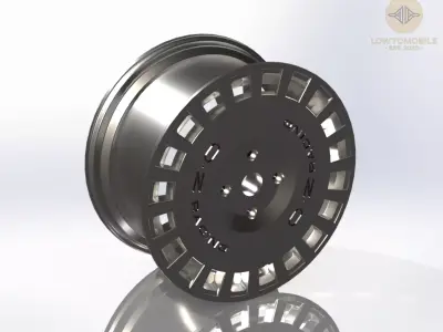 OZ Rally Racing Wheel High-Detail 3D Model Low-poly 3D model 3D print model