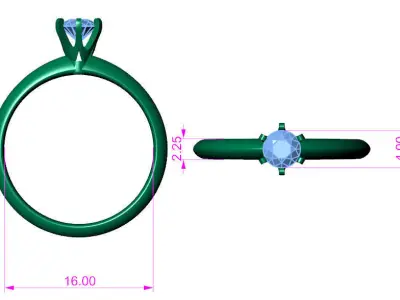 Tiffany wedding ring 3D print model