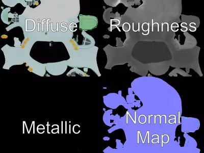 Cloud Cottage model pack Low-poly 3D model