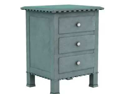 Old Wooden Dresser A 05 Low-poly 3D model