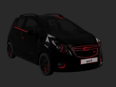 chevrolet saprk 3d models 3D model