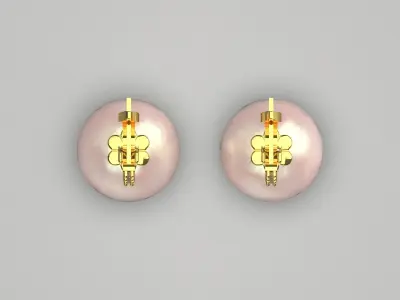 luxury pearl earring pe0021 3D print model