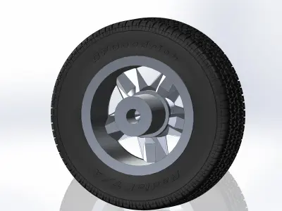 Wheels for scale model of Camaro Z28 1982 3D print model