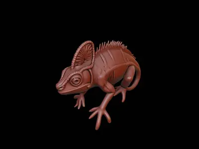 Chameleon Animal Sculpture 3D print model