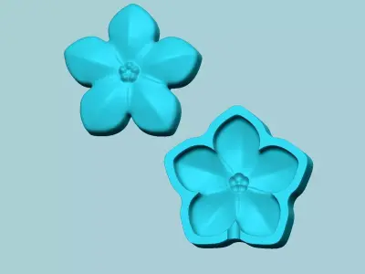Forget-me-Not Flower Mold - Artificial EVA Molding 3D print model