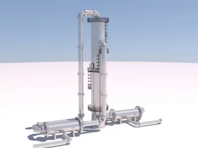 Refinery Distillation Column 05 3D model