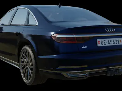 AUDI A8 Low-poly 3D model