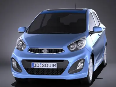 Kia Picanto 2015 5door VRAY 3D model