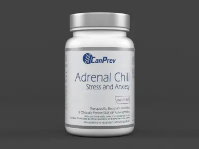 CanPrev Adrenal Chill Stress and Anxiety Capsules 3D model