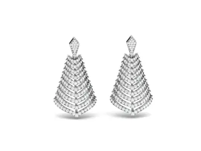 Women Earrings 3dm STL FBX OBJ Render Details 3D print model buy