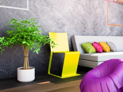 Interior Room Decoration Free 3D model