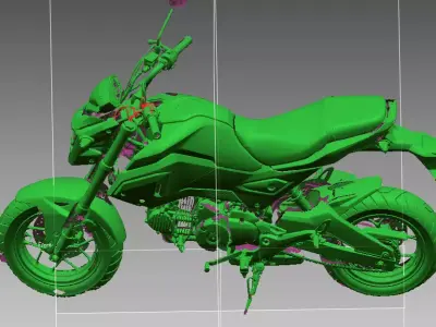 Small Sport Motorcycle  3D Scanned Model 3D model