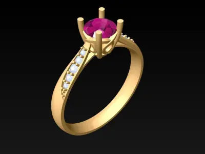 Diamond Ring - Womens Rings - N720905 3D print model
