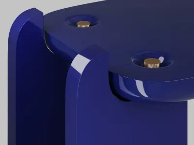 Ipanema Modern Blue and Gold Console Table by Duistt 3D model