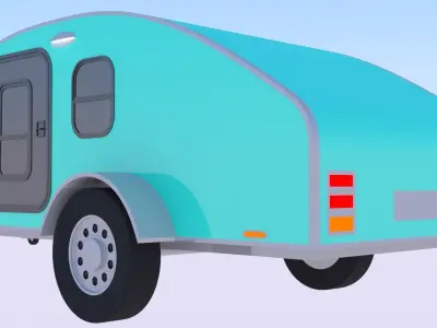 Teardrop caravan 3D model