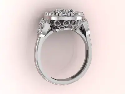 The Victorian Medallion Ring Jewelry model - for Her 3D print model