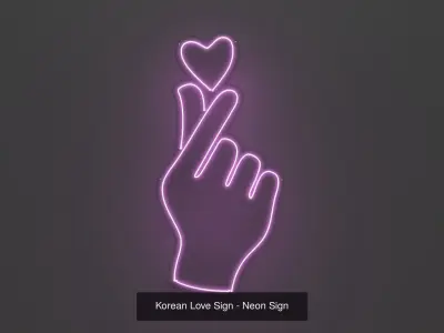 Love Pack - Neon Signs 3D Model Collection