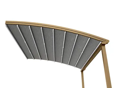 Motorized Pergola 2 bronze patina light 3D model