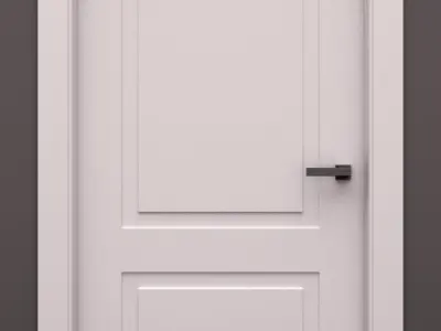 Set of 5 stylish molded interior doors 3D model