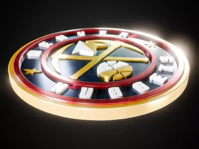 Denver Nuggets logo - Cinematic - 3D print 3D model