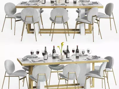 Dinning Set 20 3D model