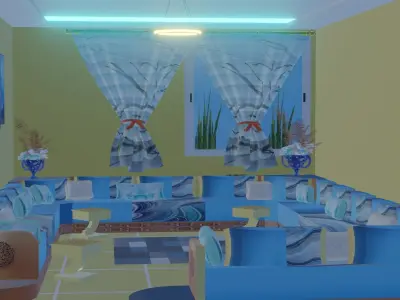 LIVING ROOM MAROCAIN 3D MODEL 3D model