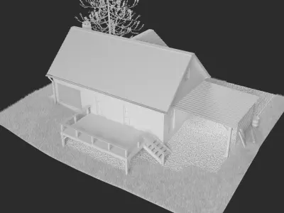 One Family House Free low-poly 3D model