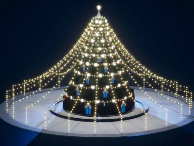 New Year Tree Free low-poly 3D model