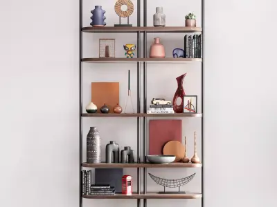 Stylish Decor On The Shelves 3D model