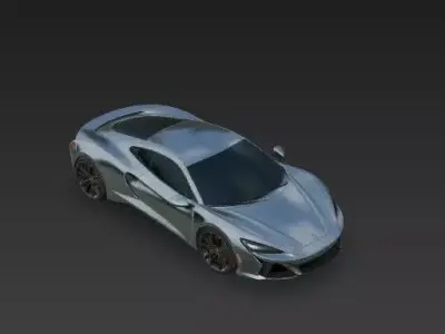 Ultra-Realistic Sports Car 3D Model - High-Poly Luxury Supercare 3D model