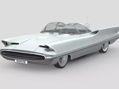 Lincoln Futura 1955 Low-poly 3D model