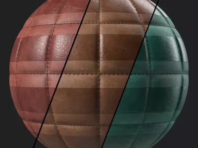 Leather Materials 29- Stitched Leather By Sbsar  Texture