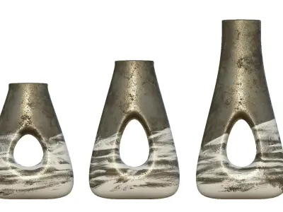 Decor Vase Set 3D model