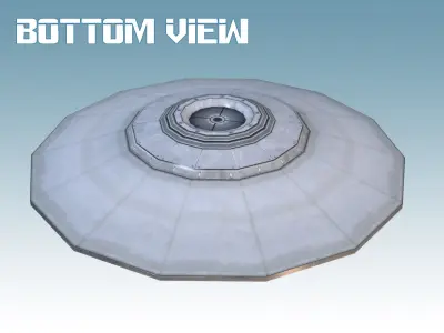 Flying Saucer - Sport Model Low-poly 3D model