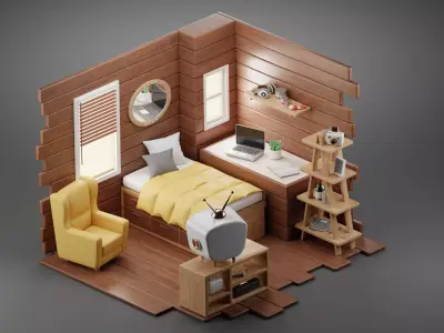 Cozy room 3D model