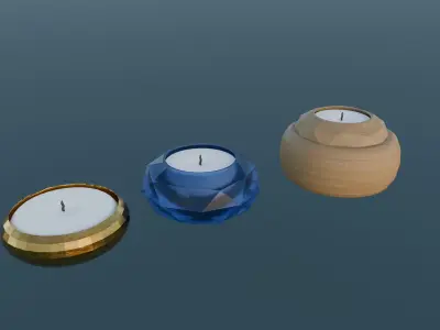 Candel for decor and table 3D 3D model
