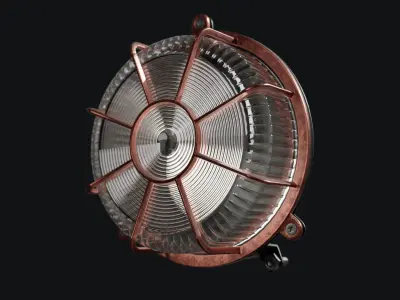 Industrial bulkhead light 3D model
