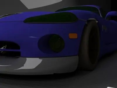 Sport car Low-poly 3D model