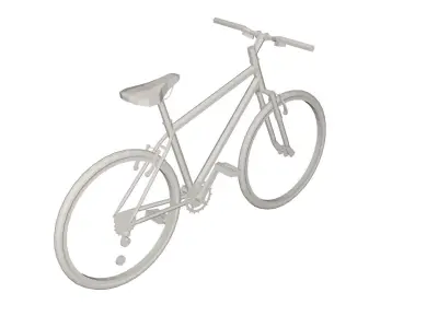 Bike sport vehicle Low-poly 3D model