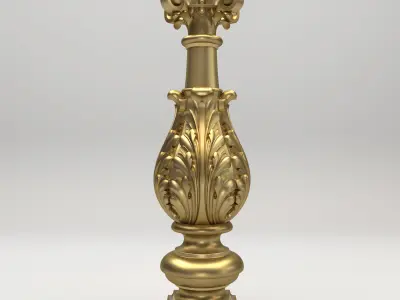 Carved Column 3D model 2